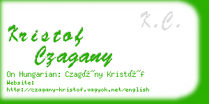 kristof czagany business card